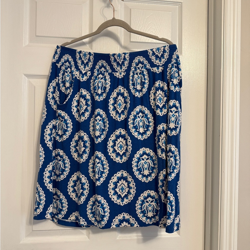Boden Blue Patterned Women's Skirt